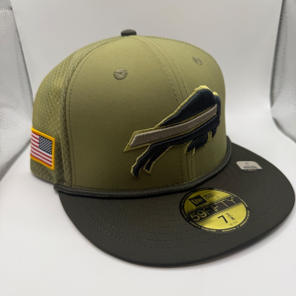 New Era 59FIFTY Buffalo Bills Salute to Service Fitted Hat 7 3/8 Olive Green
